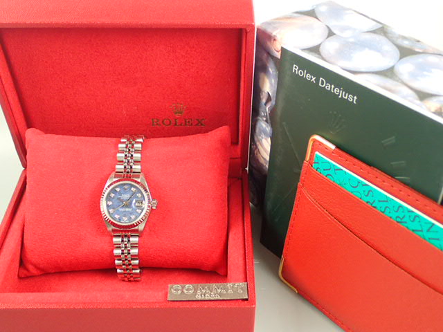  ロレックス ROLEX デイトジャスト 79174G Y番(2002年頃製造) ソーダライト ダイヤモンド レディース 腕時計